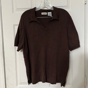Brown collared shirt